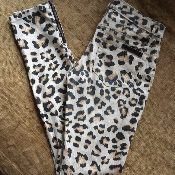 Sass & Bide Leopard Skinny Jeans - Picture 1 of 6